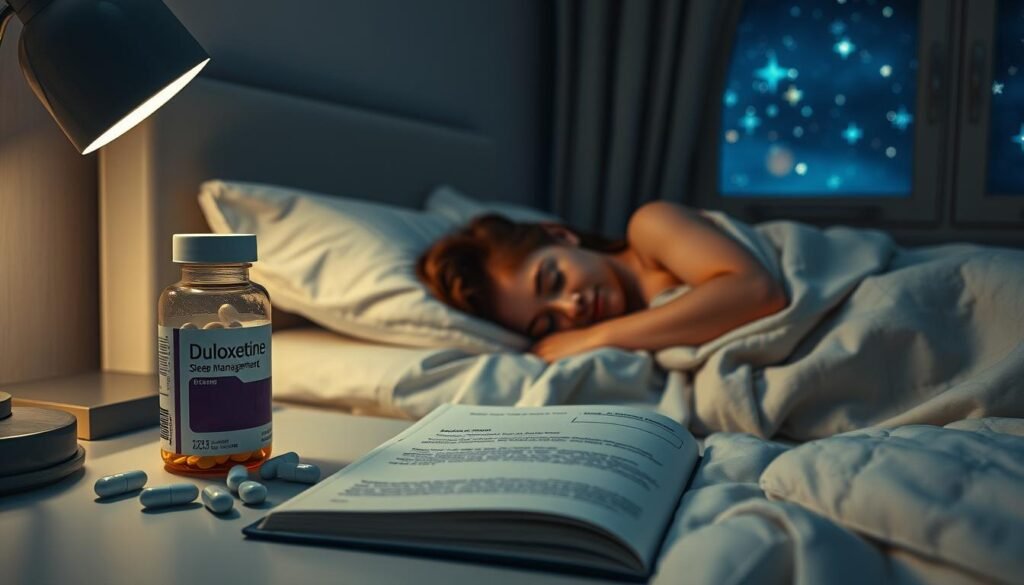 Duloxetine treatment and insomnia management