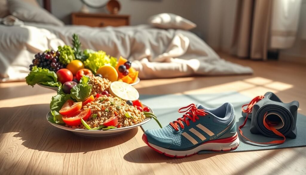 Nutrition and sleep quality improvements through exercise