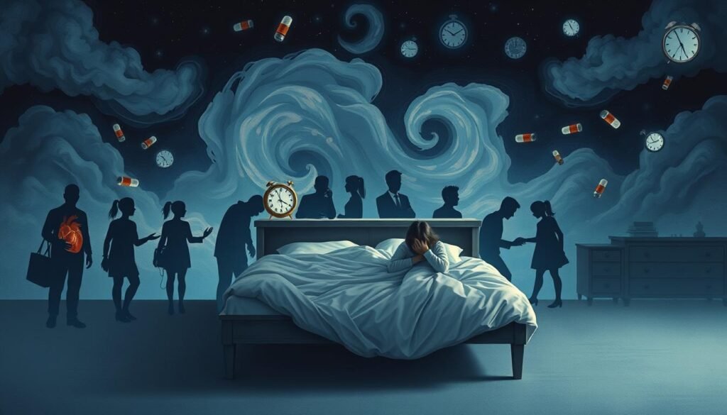 Physical health conditions and mental health disorders influencing insomnia