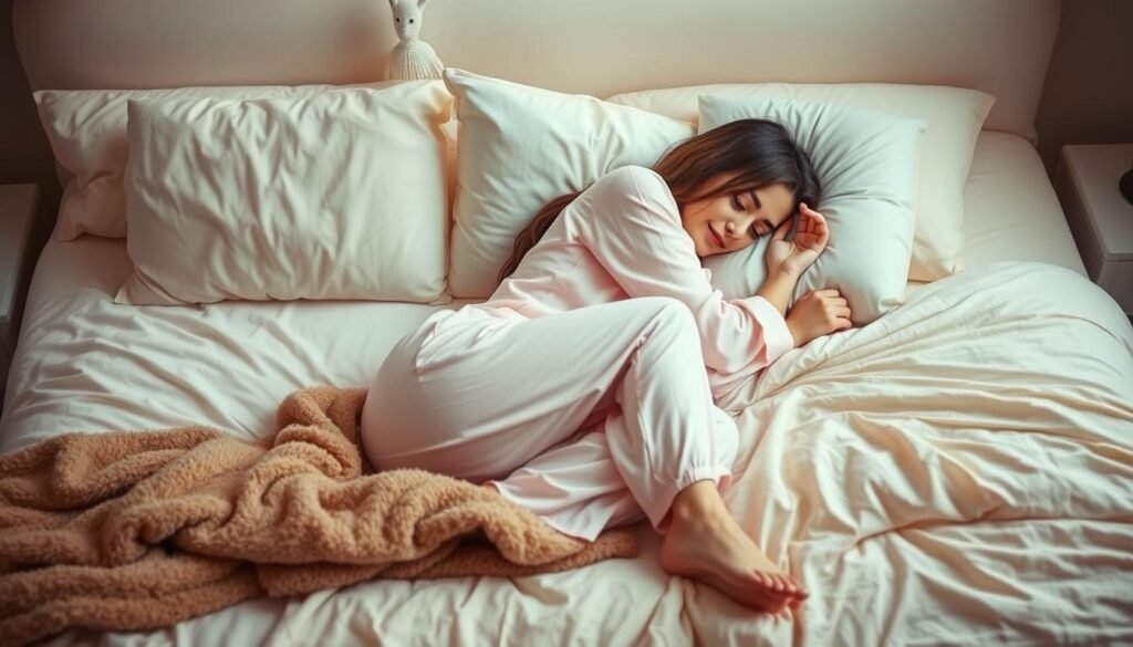 menstrual cramps comfort and sleep positions